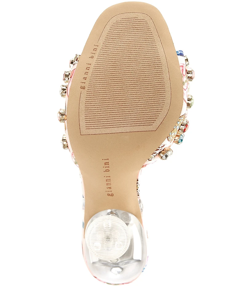 Gianni Bini Maddie Printed Rodeo Ornaments Martini Heel Dress Sandals