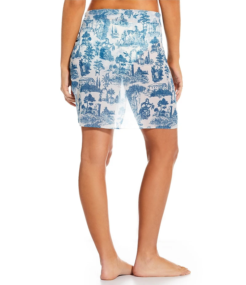 Gianni Bini Mademoiselle Toile Print Sarong Cover-Up