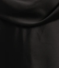 Gianni Bini Maeve Satin Asymmetrical Neck A-Line Dress