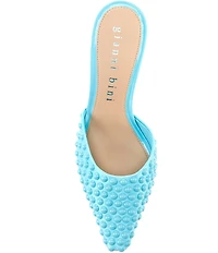 Gianni Bini Malcolm Satin Studded Dress Mules
