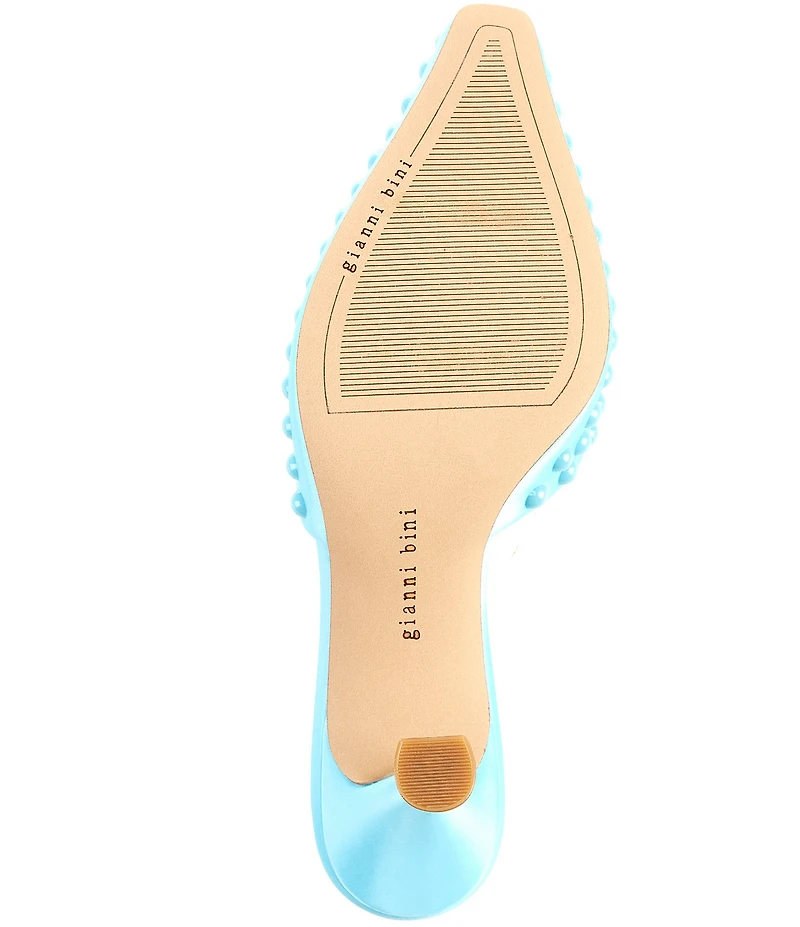 Gianni Bini Malcolm Satin Studded Dress Mules