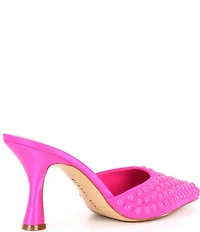 Gianni Bini Malcolm Satin Studded Dress Mules