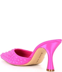 Gianni Bini Malcolm Satin Studded Dress Mules