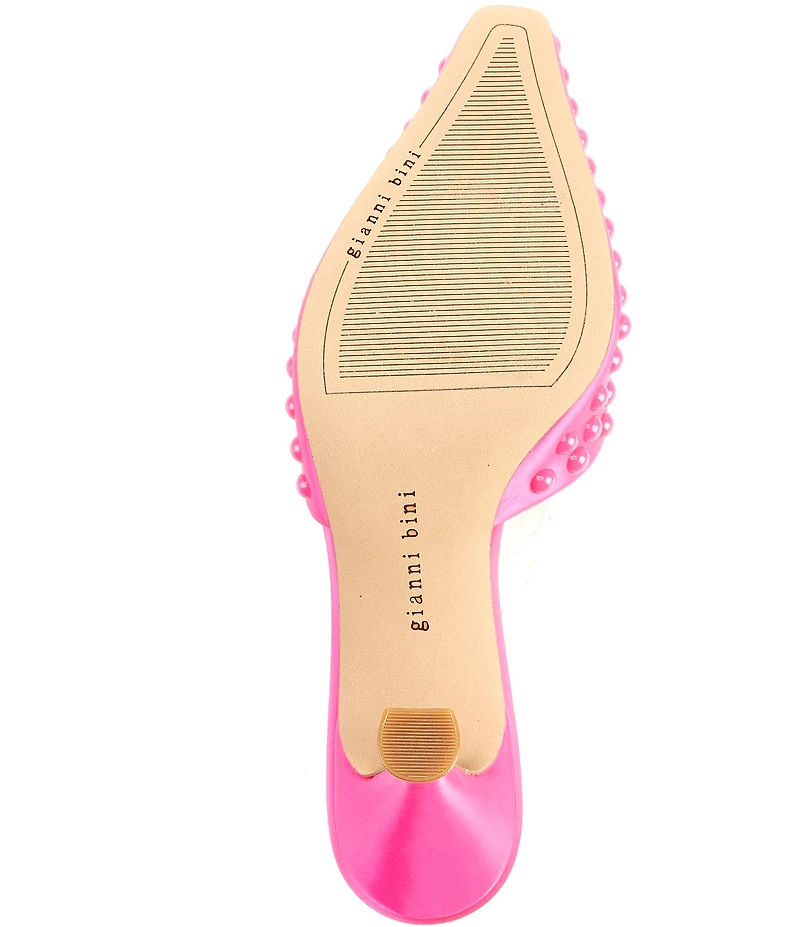 Gianni Bini Malcolm Satin Studded Dress Mules