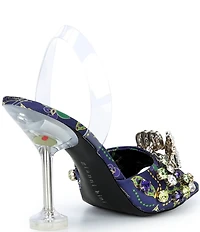 Gianni Bini Mardi Printed Mardi Gras Ornament Martini Heel Dress Sandals
