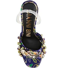 Gianni Bini Mardi Printed Mardi Gras Ornament Martini Heel Dress Sandals