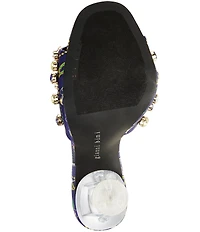 Gianni Bini Mardi Printed Mardi Gras Ornament Martini Heel Dress Sandals