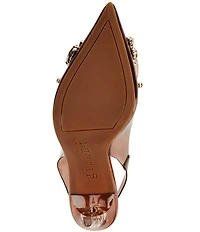 Gianni Bini Mardona Clear Jewel Ornamented Slingback Pumps