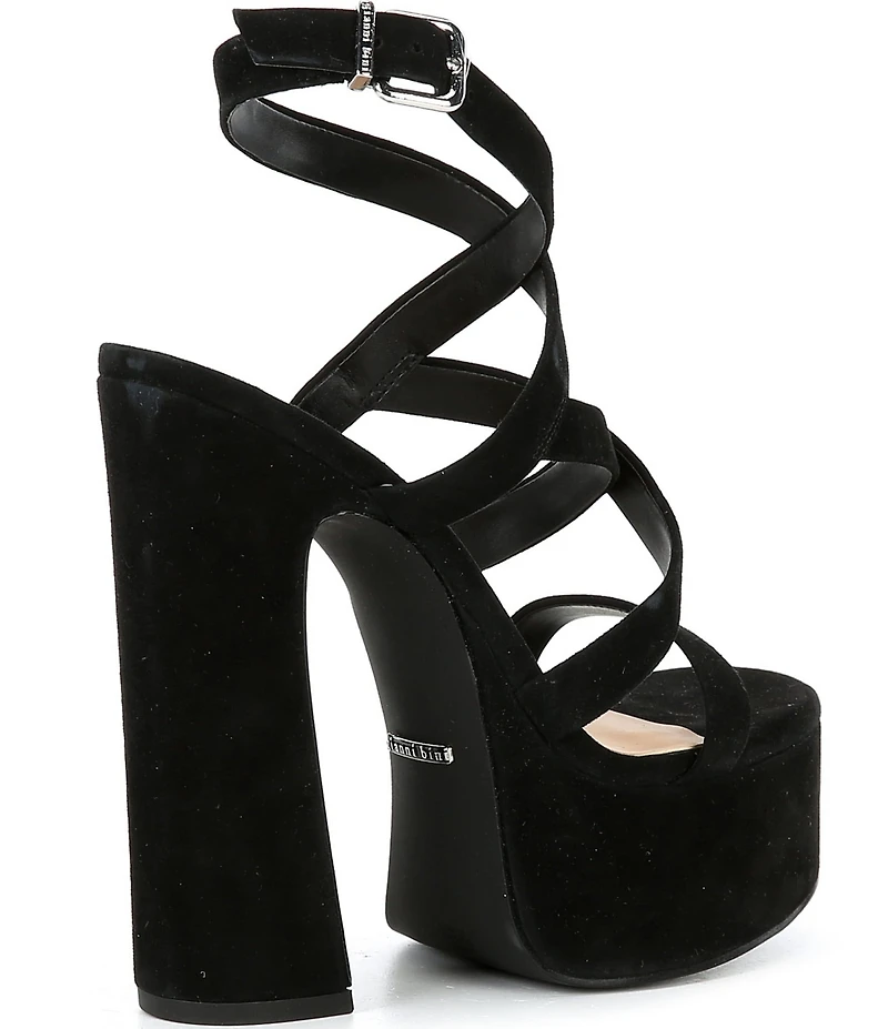 Gianni Bini Margee Suede Strappy Platform Dress Sandals
