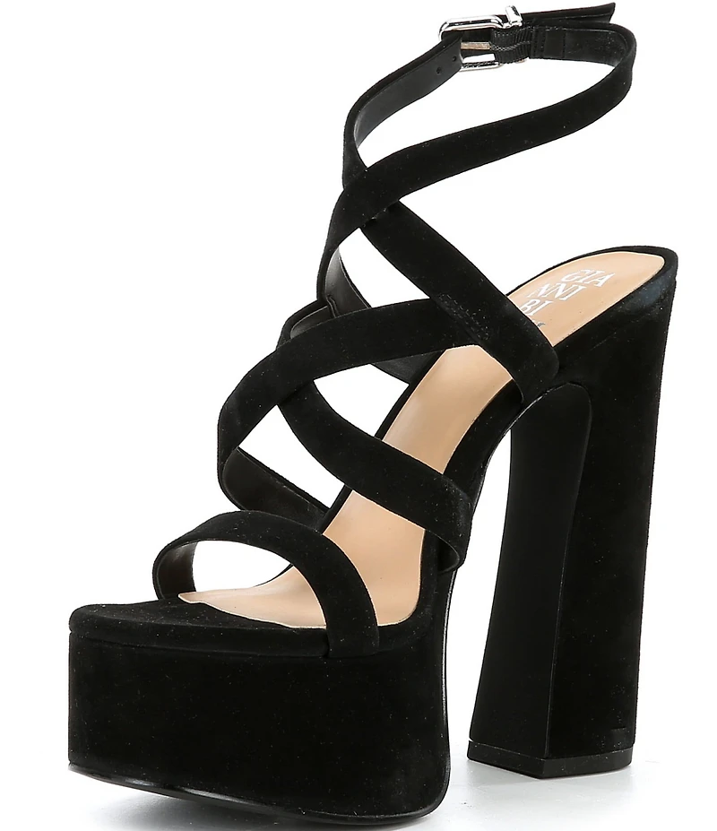 Gianni Bini Margee Suede Strappy Platform Dress Sandals