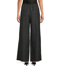 Gianni Bini Marina Polka Dot Print Coordinating Linen Wide Leg Pants
