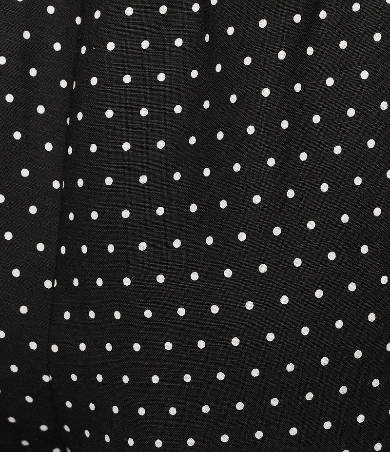 Gianni Bini Marina Polka Dot Print Coordinating Linen Wide Leg Pants
