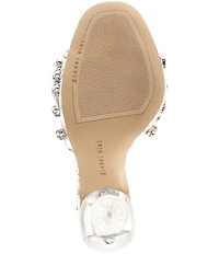 Gianni Bini Marryme Printed Bridal Ornament Martini Heel Dress Sandals