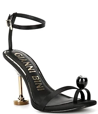 Gianni Bini Marteeny Olive Ornament Martini Heel Dress Sandals