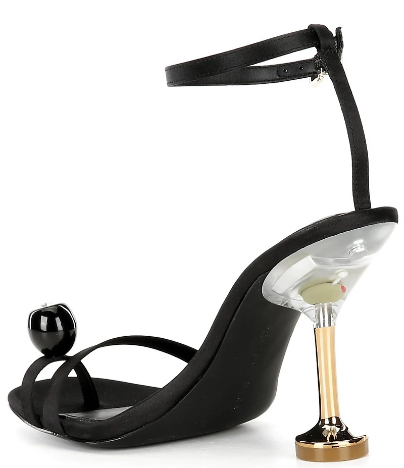 Gianni Bini Marteeny Olive Ornament Martini Heel Dress Sandals