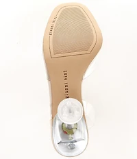 Gianni Bini Maverick Clear Casino Ornament Martini Heel Slingback Dress Sandals