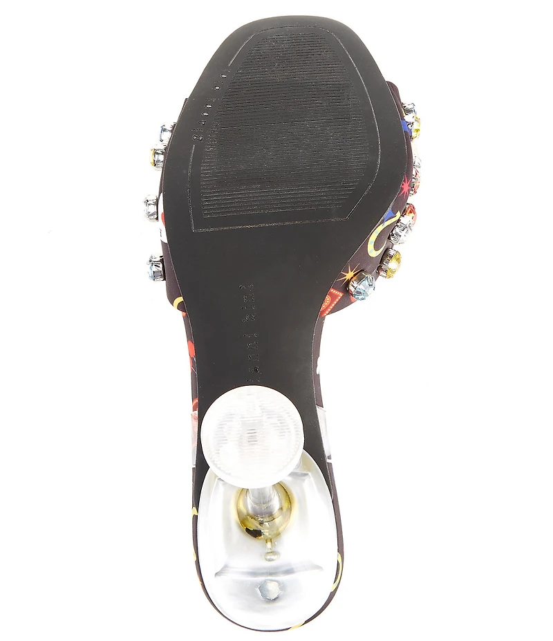 Gianni Bini Maverick Printed Casino Ornament Martini Heel Dress Sandals