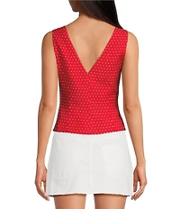 Gianni Bini Megan V-Neck Sleeveless Linen Coordinating Tank