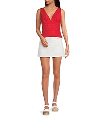 Gianni Bini Megan V-Neck Sleeveless Linen Coordinating Tank
