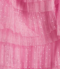Gianni Bini Melanie Halter Neck Sleeveless Layered Tulle Midi Dress