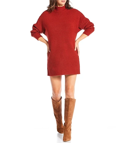 Gianni Bini Michelle Acrylic Turtleneck Long Sleeve Sweater Dress
