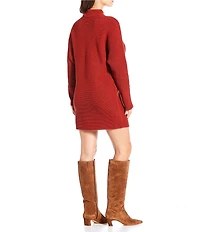 Gianni Bini Michelle Acrylic Turtleneck Long Sleeve Sweater Dress