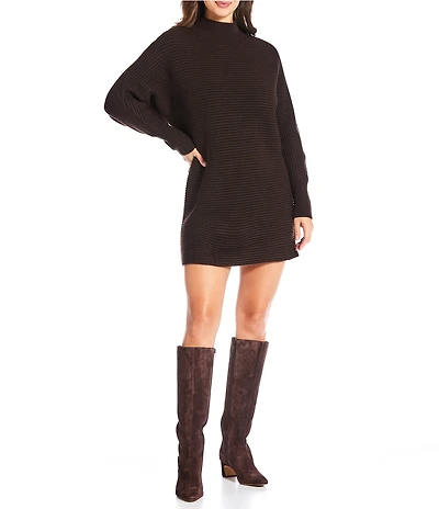 Gianni Bini Michelle Acrylic Turtleneck Long Sleeve Sweater Dress
