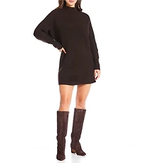 Gianni Bini Michelle Acrylic Turtleneck Long Sleeve Sweater Dress