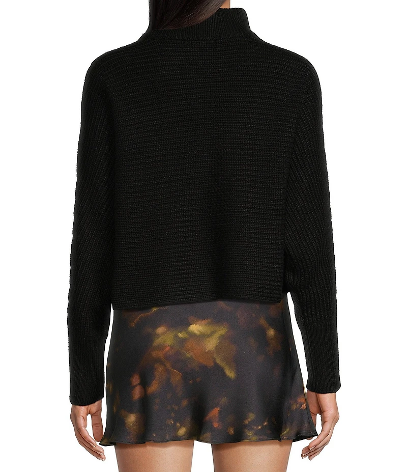 Gianni Bini Michelle Acrylic Mock Neck Long Sleeve Sweater Top