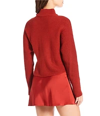 Gianni Bini Michelle Acrylic Mock Neck Long Sleeve Sweater Top