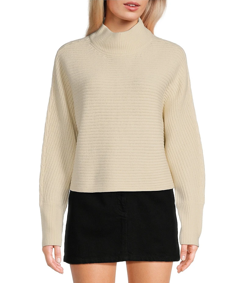 Gianni Bini Michelle Acrylic Mock Neck Long Sleeve Sweater Top