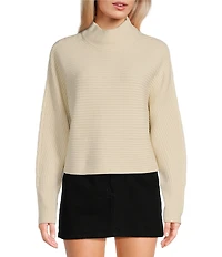 Gianni Bini Michelle Acrylic Mock Neck Long Sleeve Sweater Top