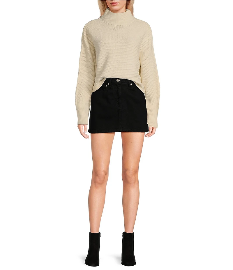 Gianni Bini Michelle Acrylic Mock Neck Long Sleeve Sweater Top