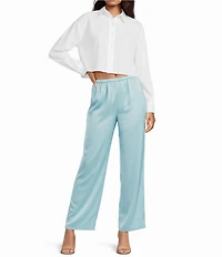 Gianni Bini Mirabel Satin Wide Leg Pants