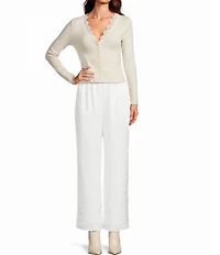 Gianni Bini Mirabel Satin Wide Leg Pants