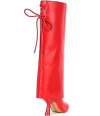 Gianni Bini Moe Leather Foldover Pointed Toe Tall Boots