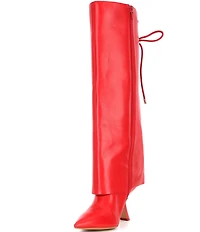 Gianni Bini Moe Leather Foldover Pointed Toe Tall Boots