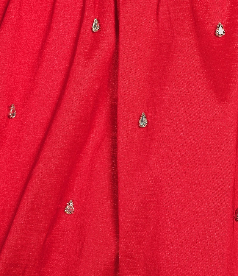 Gianni Bini Nadia Rhinestone Embellished Taffeta Bubble Mini Skirt