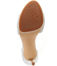 Gianni Bini Nessie Glitter Ankle Strap Platform Dress Sandals