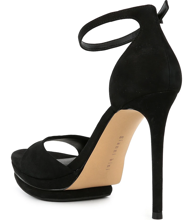 Gianni Bini Nessie Suede Ankle Strap Platform Dress Sandals
