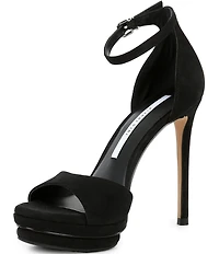 Gianni Bini Nessie Suede Ankle Strap Platform Dress Sandals