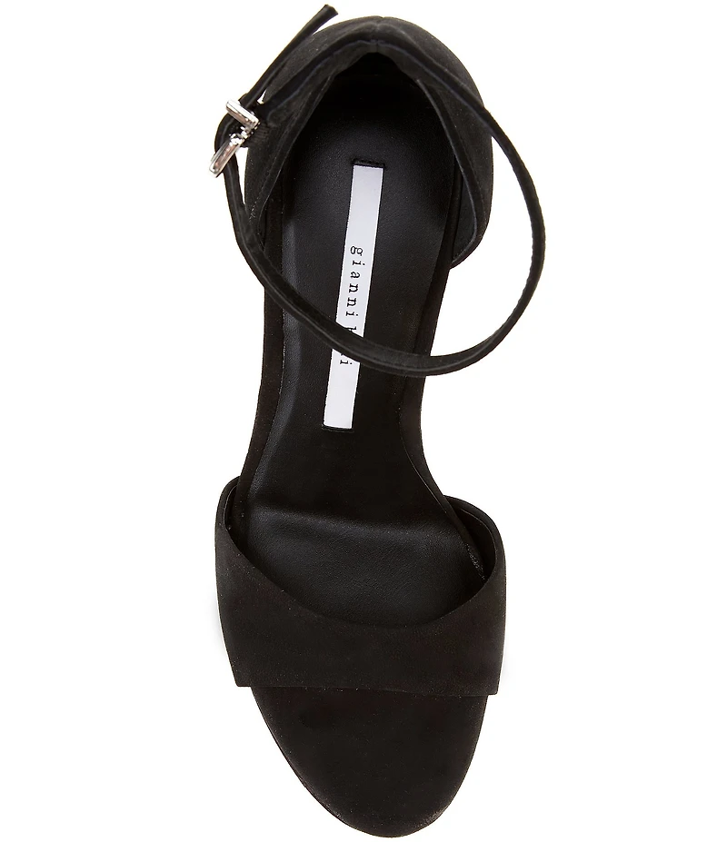 Gianni Bini Nessie Suede Ankle Strap Platform Dress Sandals