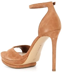 Gianni Bini Nessie Suede Ankle Strap Platform Dress Sandals