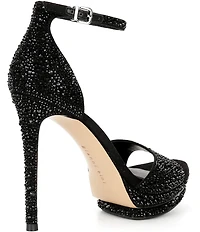 Gianni Bini Nessie Four Rhinestone Platform Dress Sandals