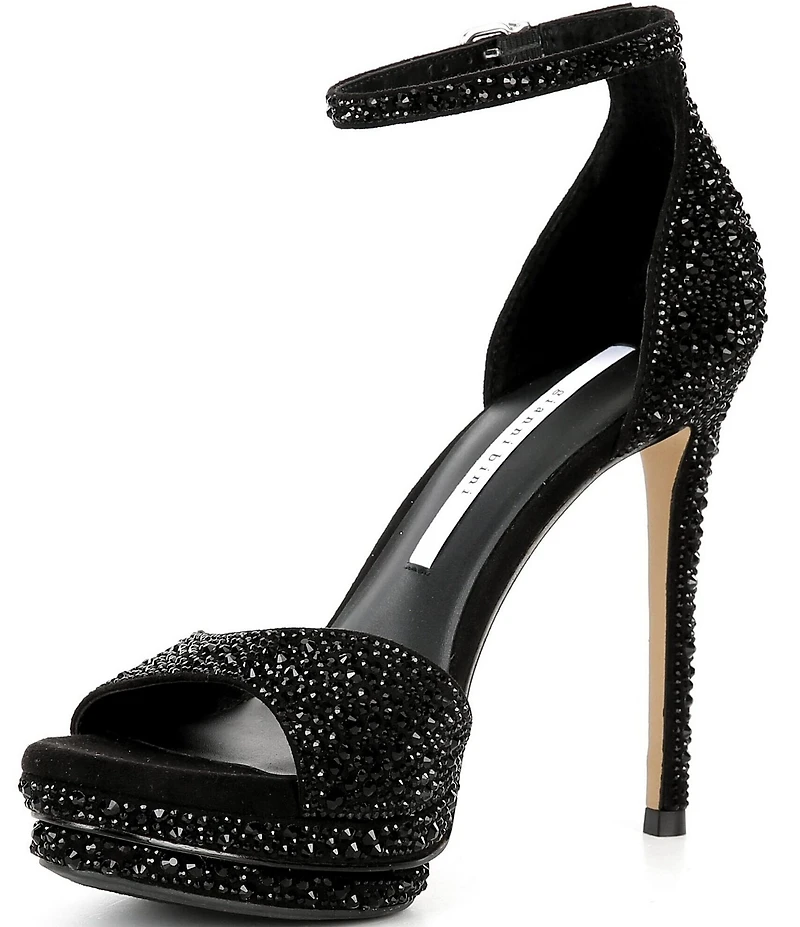 Gianni Bini Nessie Four Rhinestone Platform Dress Sandals