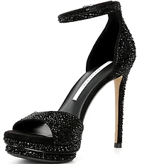 Gianni Bini Nessie Four Rhinestone Platform Dress Sandals