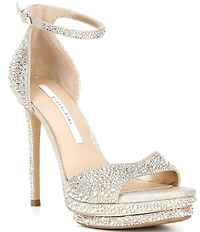 Gianni Bini Nessie Four Rhinestone Platform Dress Sandals