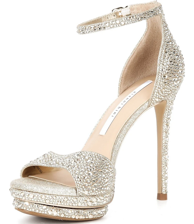Gianni Bini Nessie Four Rhinestone Platform Dress Sandals