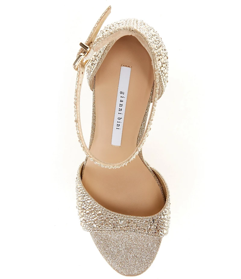 Gianni Bini Nessie Four Rhinestone Platform Dress Sandals