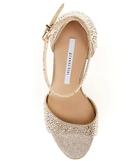 Gianni Bini Nessie Four Rhinestone Platform Dress Sandals